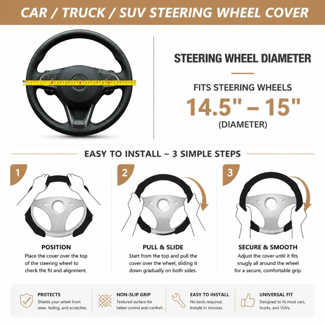Gripora™ Steering Wheel Cover for Cars