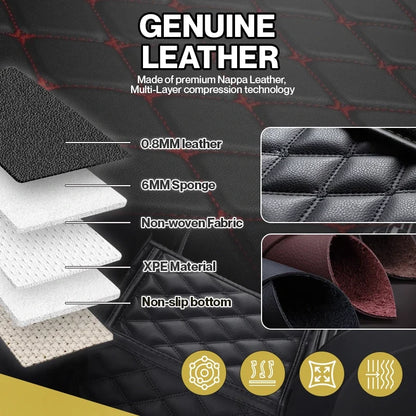 Elvie 2026 Premium 5-Layer Leather Custom Floor Mats for Cars