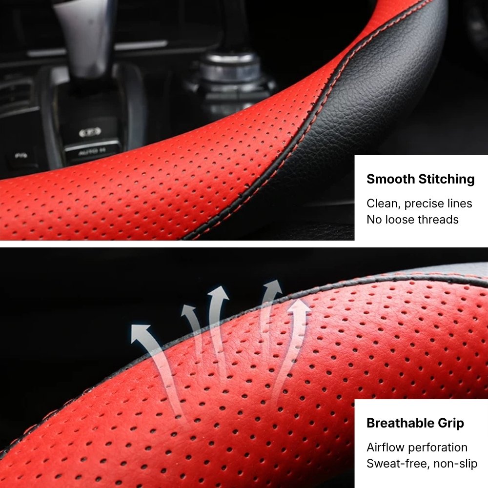Anti-Skid All Seasons Leather Steering Wheel Cover