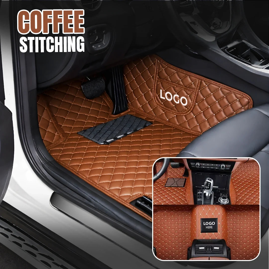 Elvie 2026 Premium 5-Layer Leather Custom Floor Mats for Cars