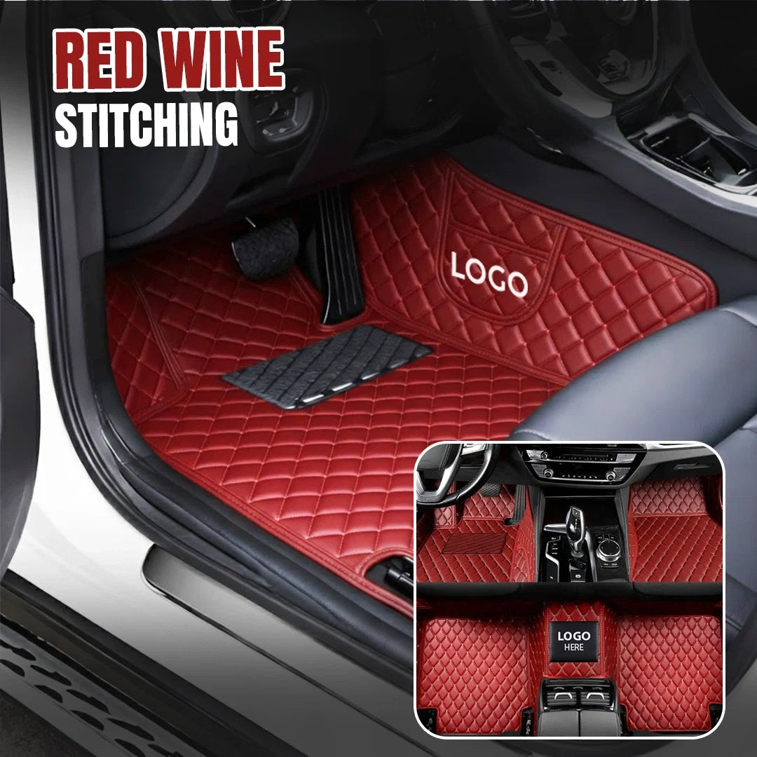 Elvie 2026 Premium 5-Layer Leather Custom Floor Mats for Cars