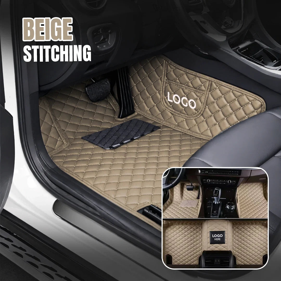 Elvie 2026 Premium 5-Layer Leather Custom Floor Mats for Cars
