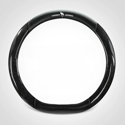 Crystal Peach Carbon Fiber High-Grade Anti-Slip Car Steering Wheel Cover