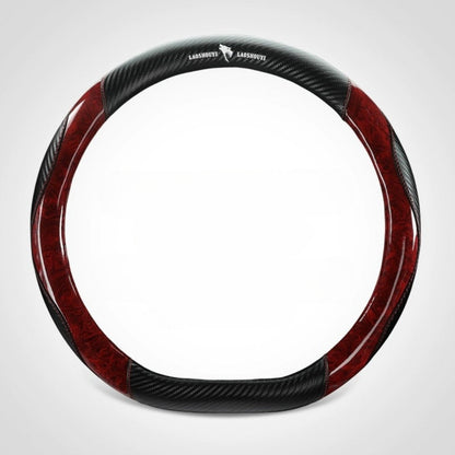 Crystal Peach Carbon Fiber High-Grade Anti-Slip Car Steering Wheel Cover