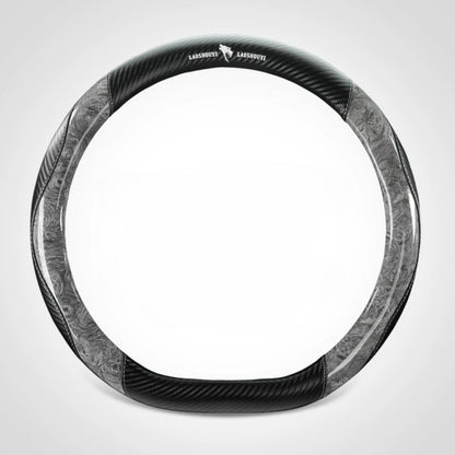Crystal Peach Carbon Fiber High-Grade Anti-Slip Car Steering Wheel Cover