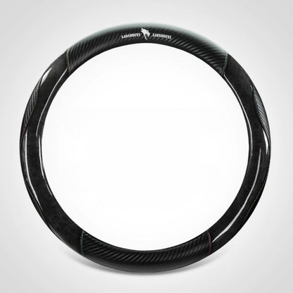 Crystal Peach Carbon Fiber High-Grade Anti-Slip Car Steering Wheel Cover