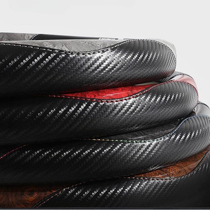 Crystal Peach Carbon Fiber High-Grade Anti-Slip Car Steering Wheel Cover