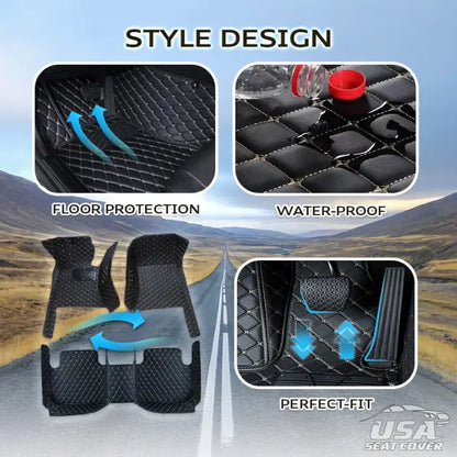 AU Elvie 2024 Heavy Duty, Universal Fit Floor Mats for Cars, SUVs, and Trucks
