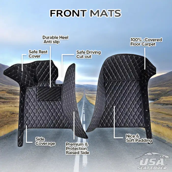 AU Elvie 2024 Heavy Duty, Universal Fit Floor Mats for Cars, SUVs, and Trucks