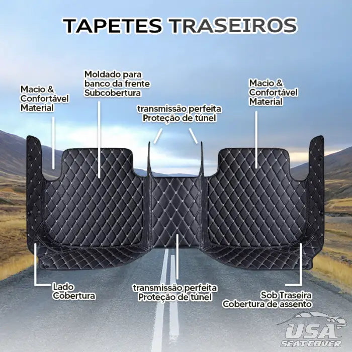 Elvie 2024 Tapetes de piso de ajuste universal para serviço pesado para carros, SUVs e caminhões