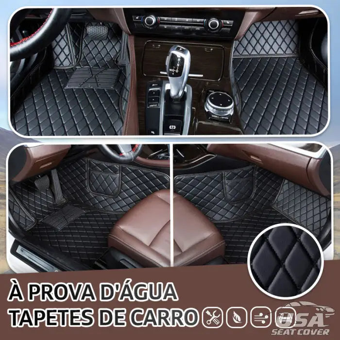 Elvie 2024 Tapetes de piso de ajuste universal para serviço pesado para carros, SUVs e caminhões