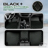 Preto com costura verde