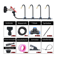 10 m set (10 m hose + 10 nozzles)